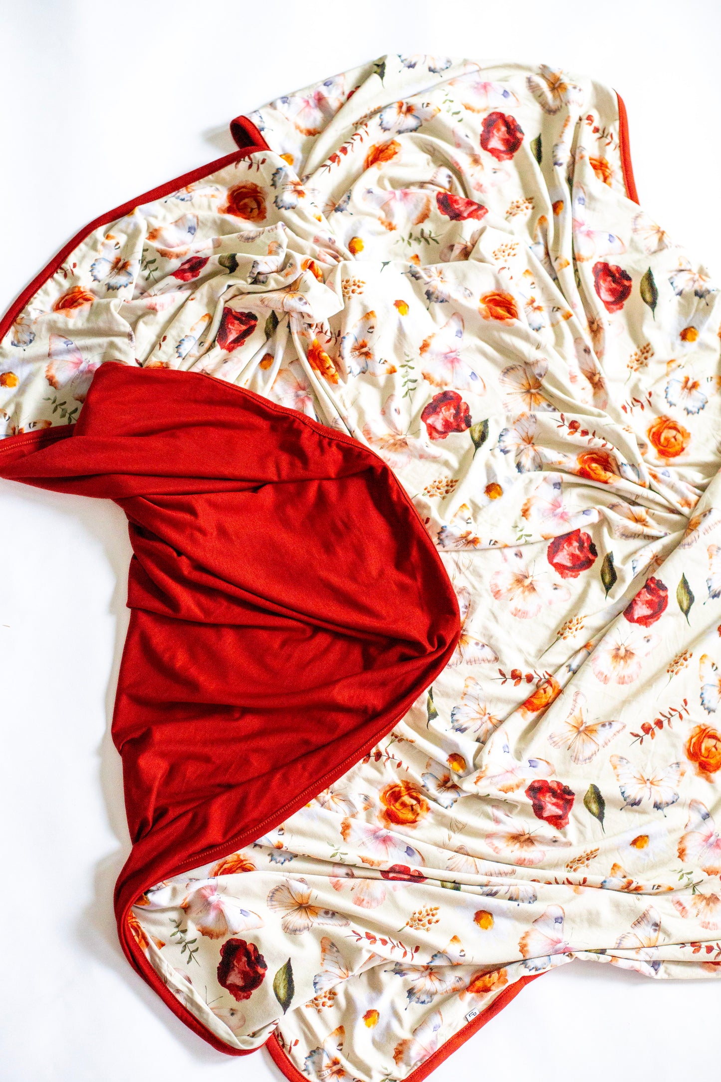 Fall Floral Double Layered Bamboo Blanket 50x50 A