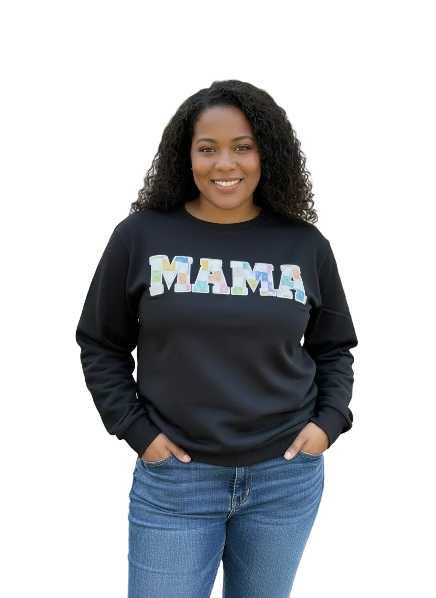 Spring Checks MAMA Crewneck Sweatshirt