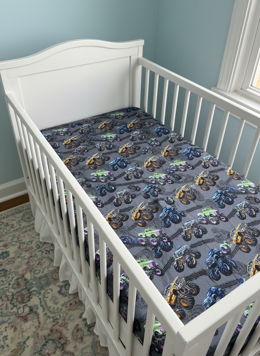 Monster Jammin’ Bamboo Crib Sheet
