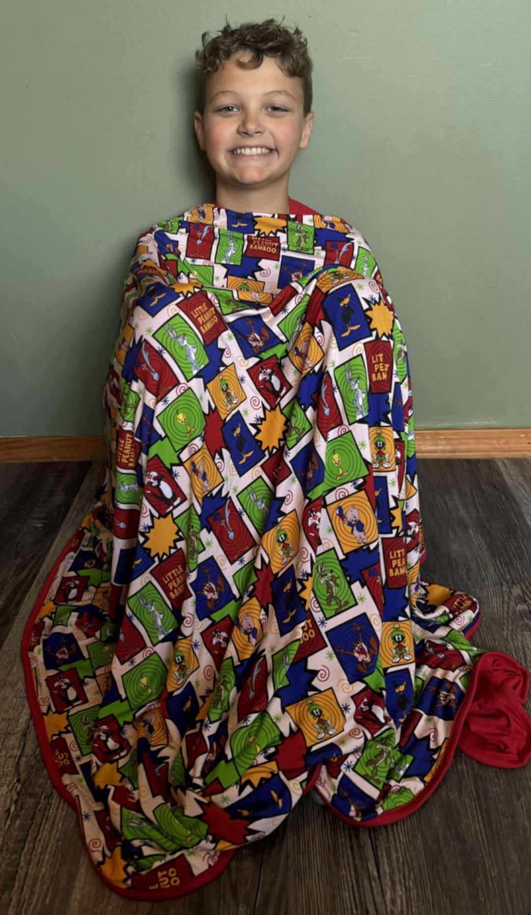Peanut Tunes Double Layered Bamboo Blanket 50x50