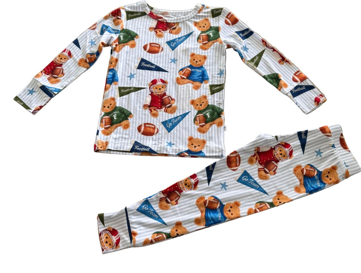 Teddy Touchdown Two Piece Pajama