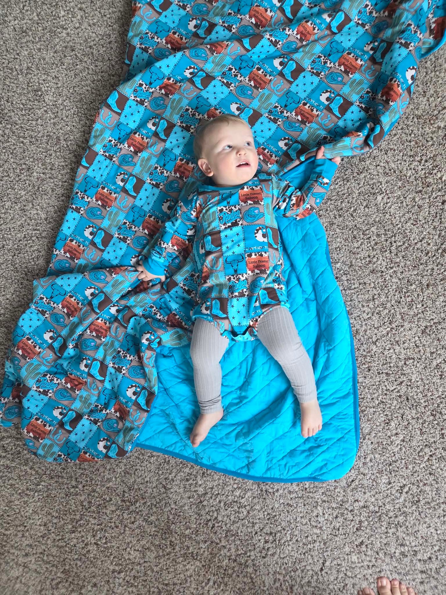 Little Peanut Saloon 60x60 Quilted Blanket 2.0 Tog
