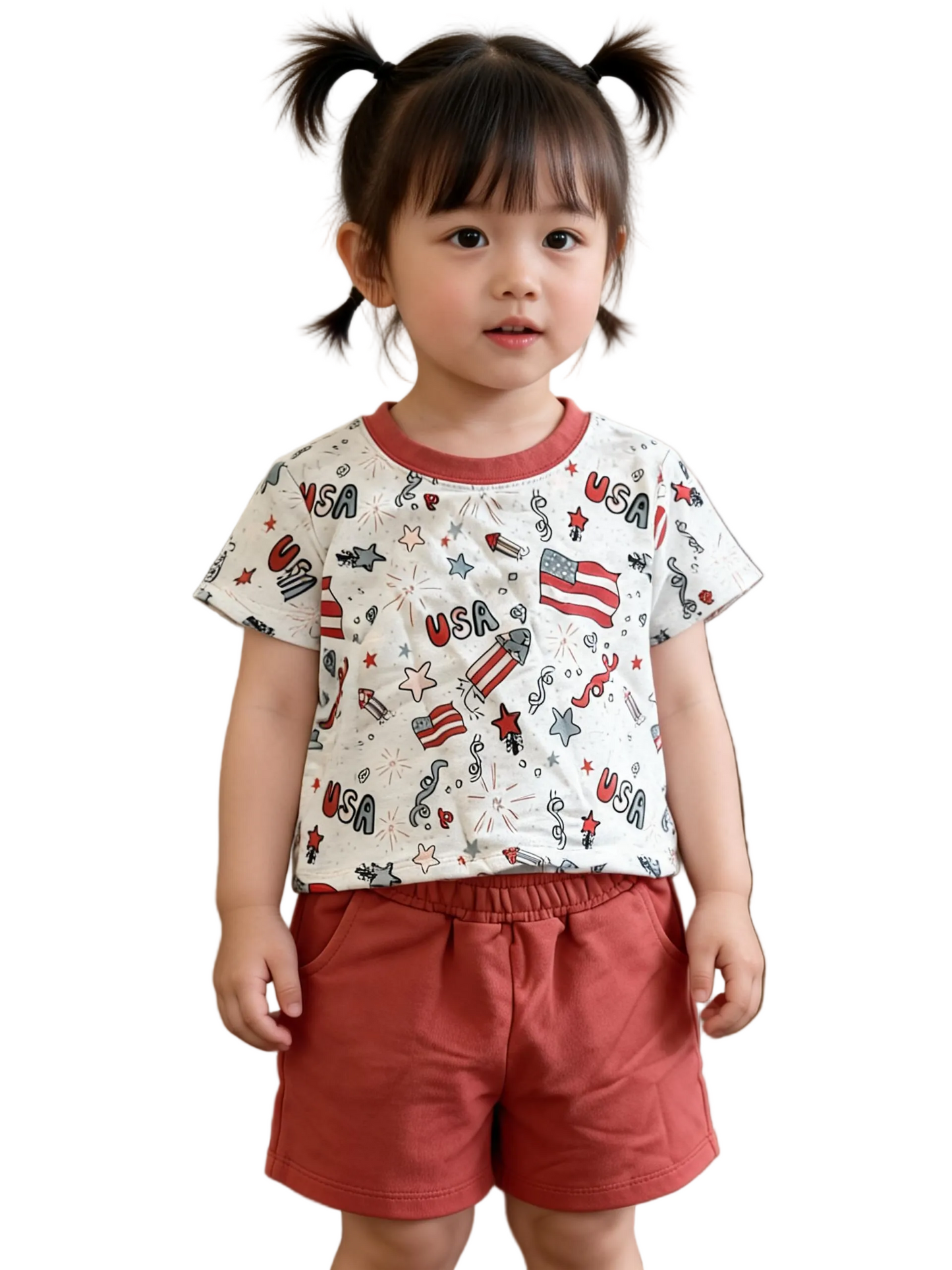 Little Firecracker French Terry Shirt & Shorts