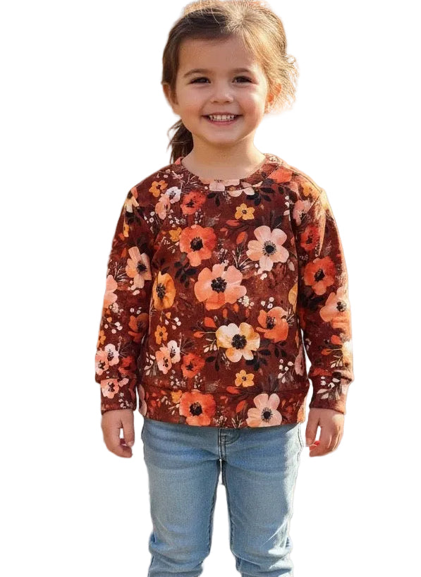Autumn Bloom French Terry Child Crewneck