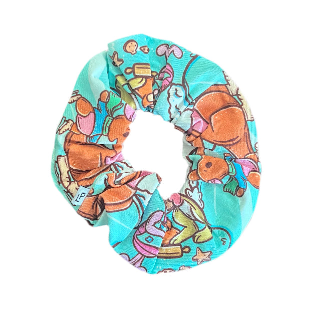 Bear and Friends Christmas Bamboo Scrunchie
