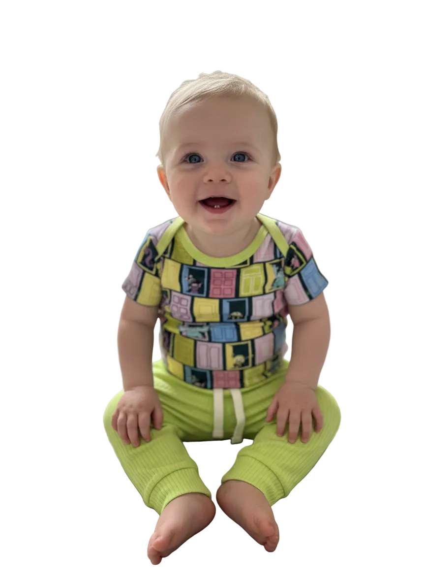Little Monsters Ribbed Onesie and Pants set