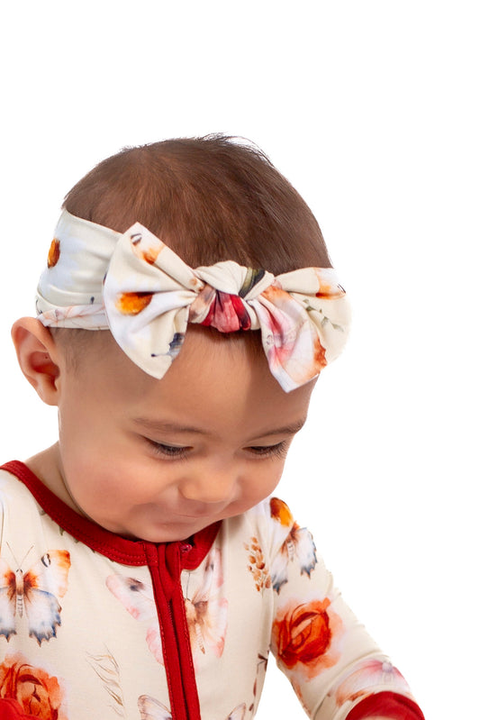 Fall Floral Child Bow
