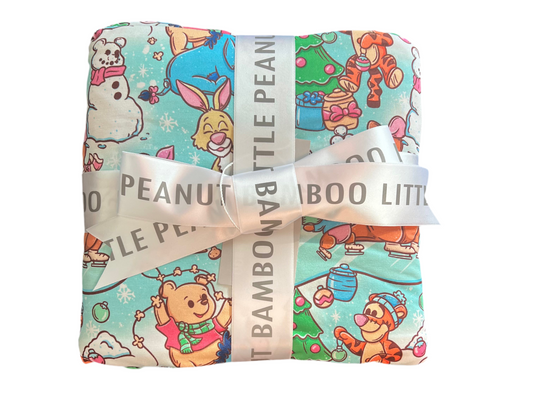 Bear and Friends Christmas Double Layered Bamboo Blanket 50x50