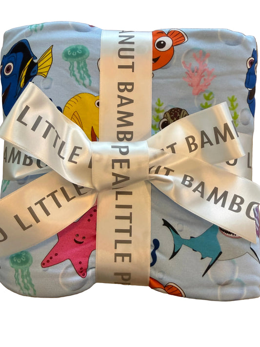 Just Keep Swimming Double Layered Bamboo Blanket 50x50