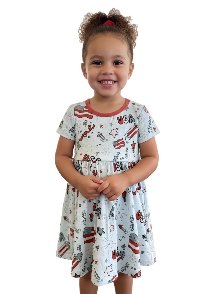 Little Firecracker Twirl Dress
