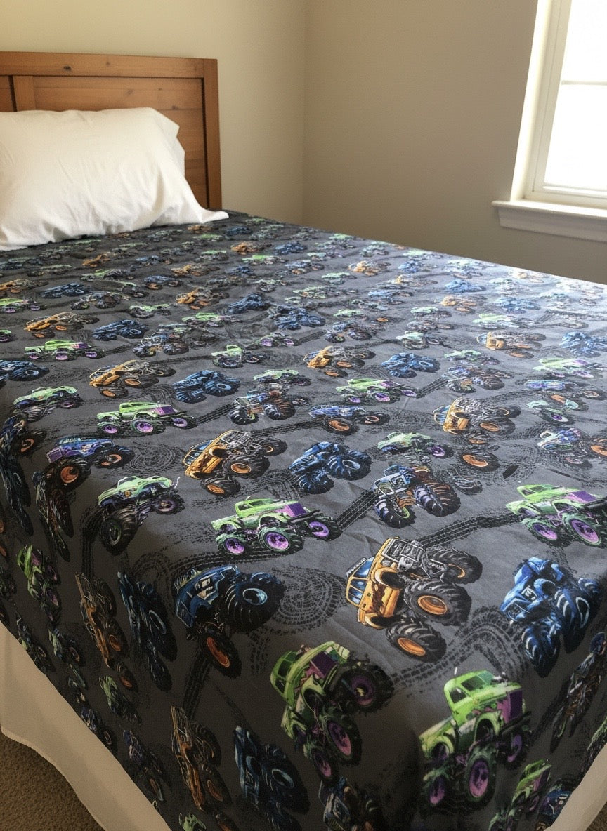 Monster Jammin’ Bamboo Twin Sheet