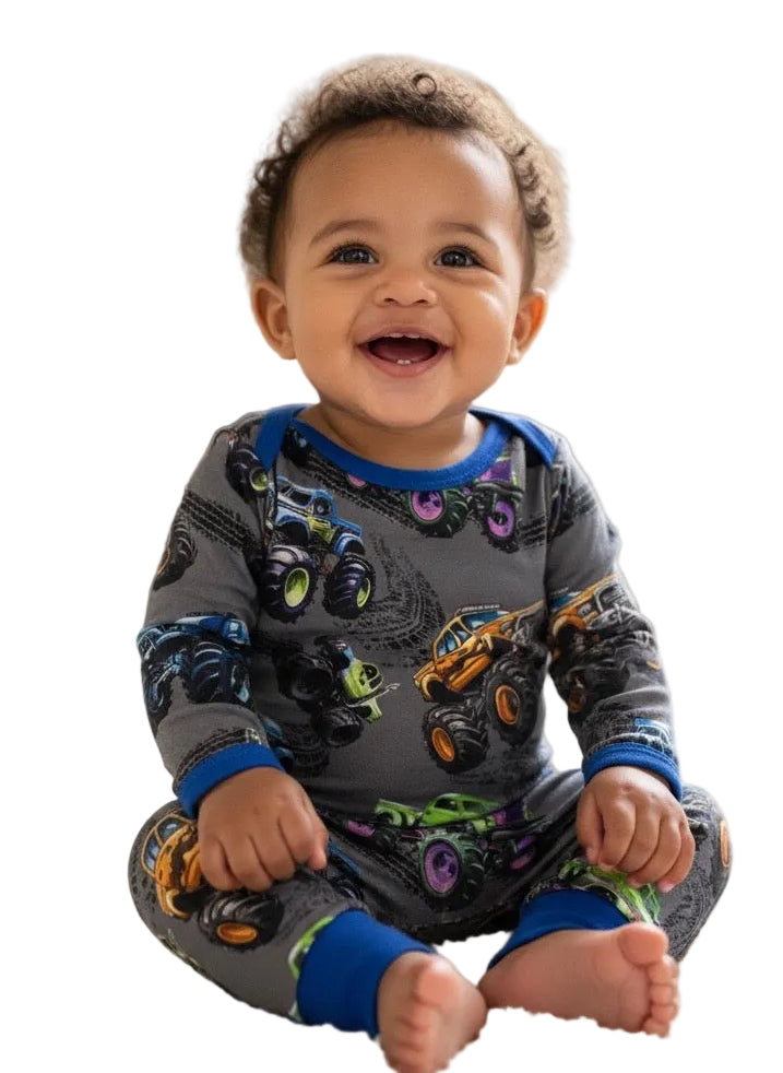 Monster Jammin’ Long Sleeve Onesie and Pants Set