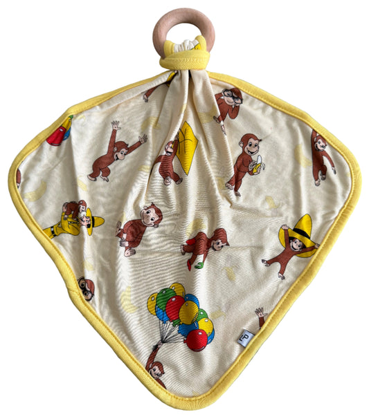 Monkey on the Loose Wooden Ring Lovey