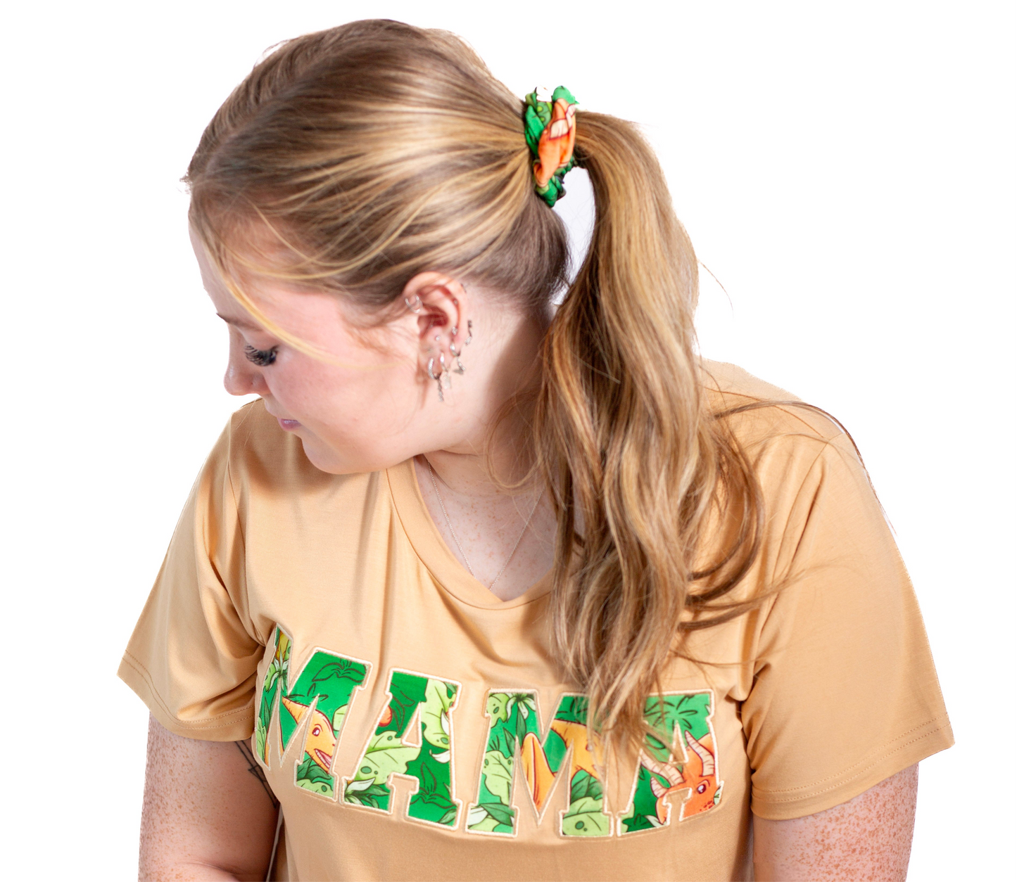 Dinos Bamboo Scrunchie