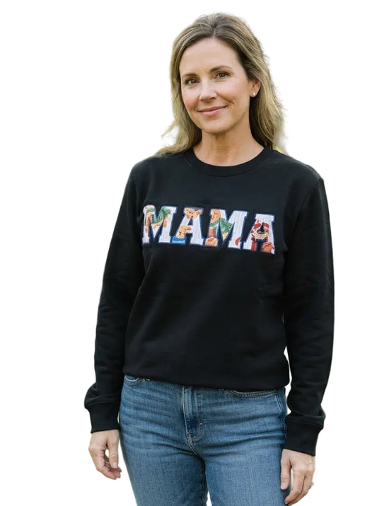 Teddy Touchdown MAMA Crewneck