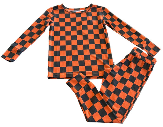 Spooky Checkers Two Piece Pajama