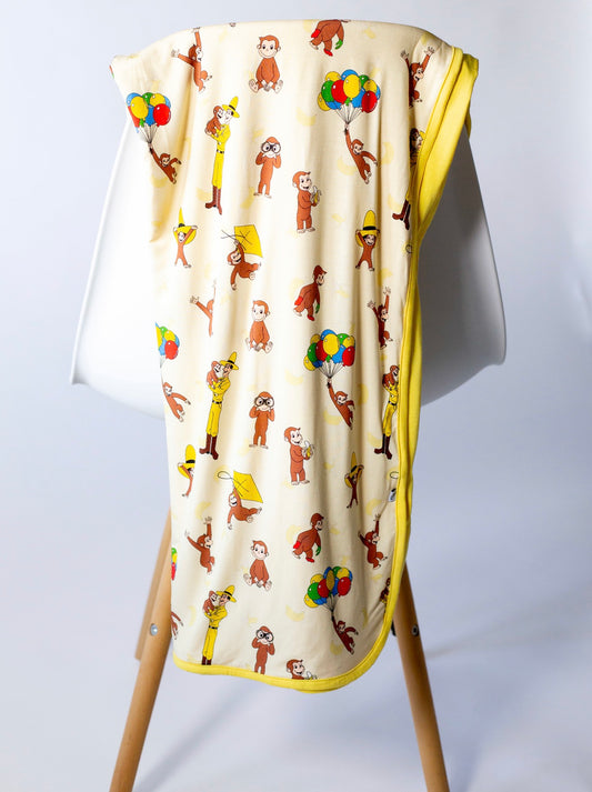 Monkey on the Loose Layered Bamboo Blanket 50x50