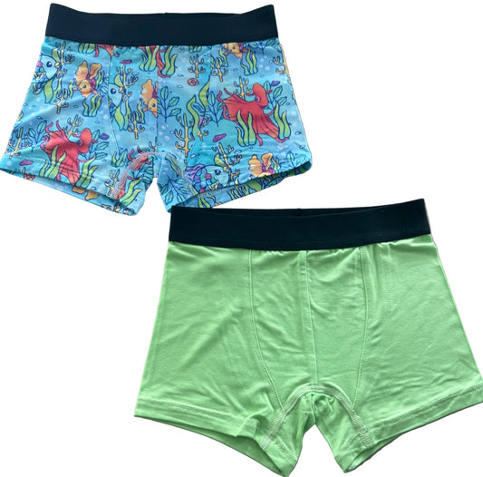Ocean Friends Bamboo Boxers 2 Pack