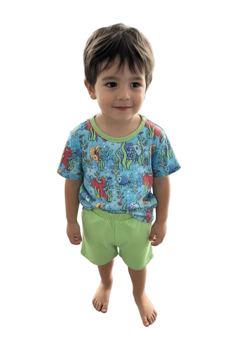 Ocean Friends Bamboo TShirt & French Terry Shorts